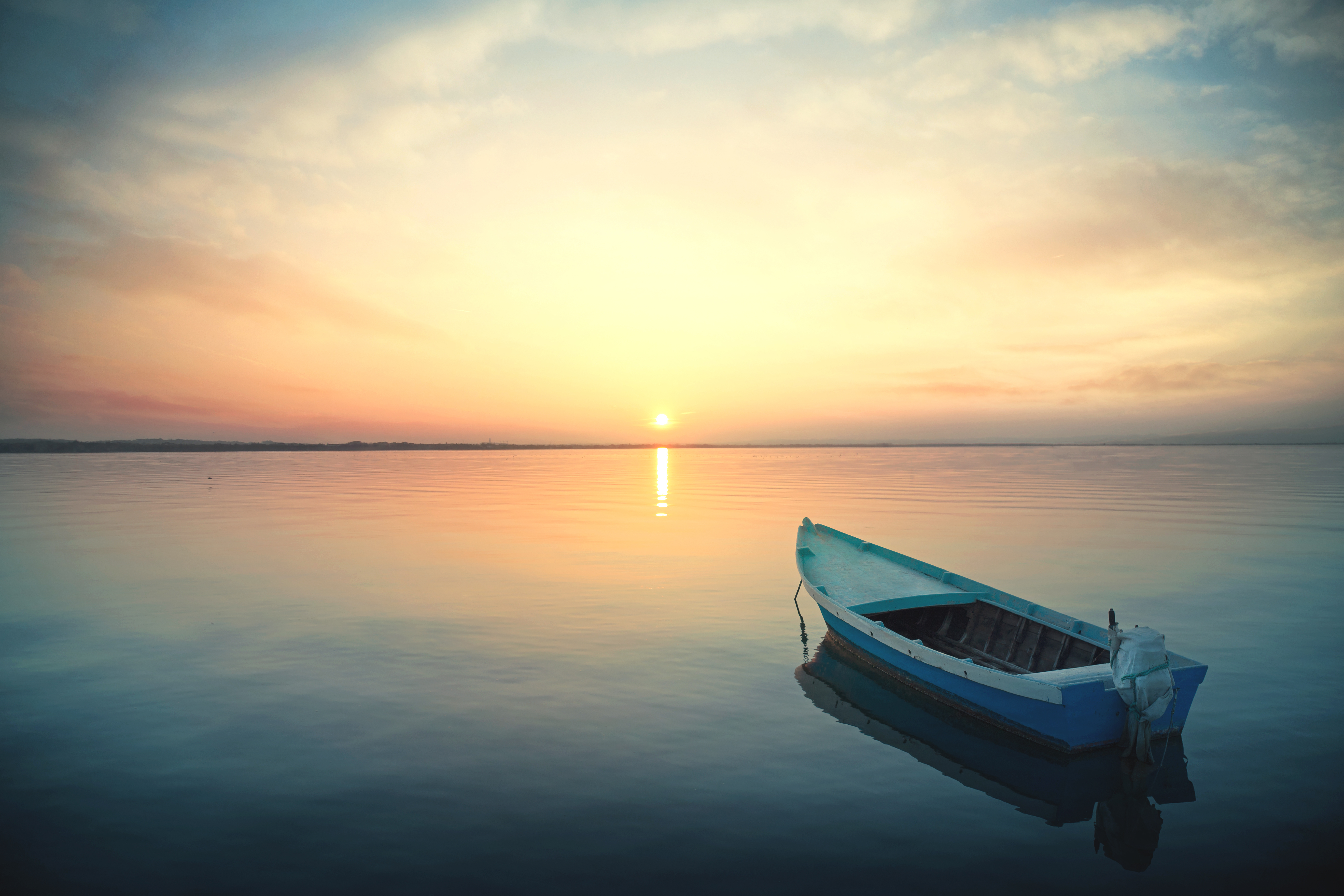 Boat on calm water