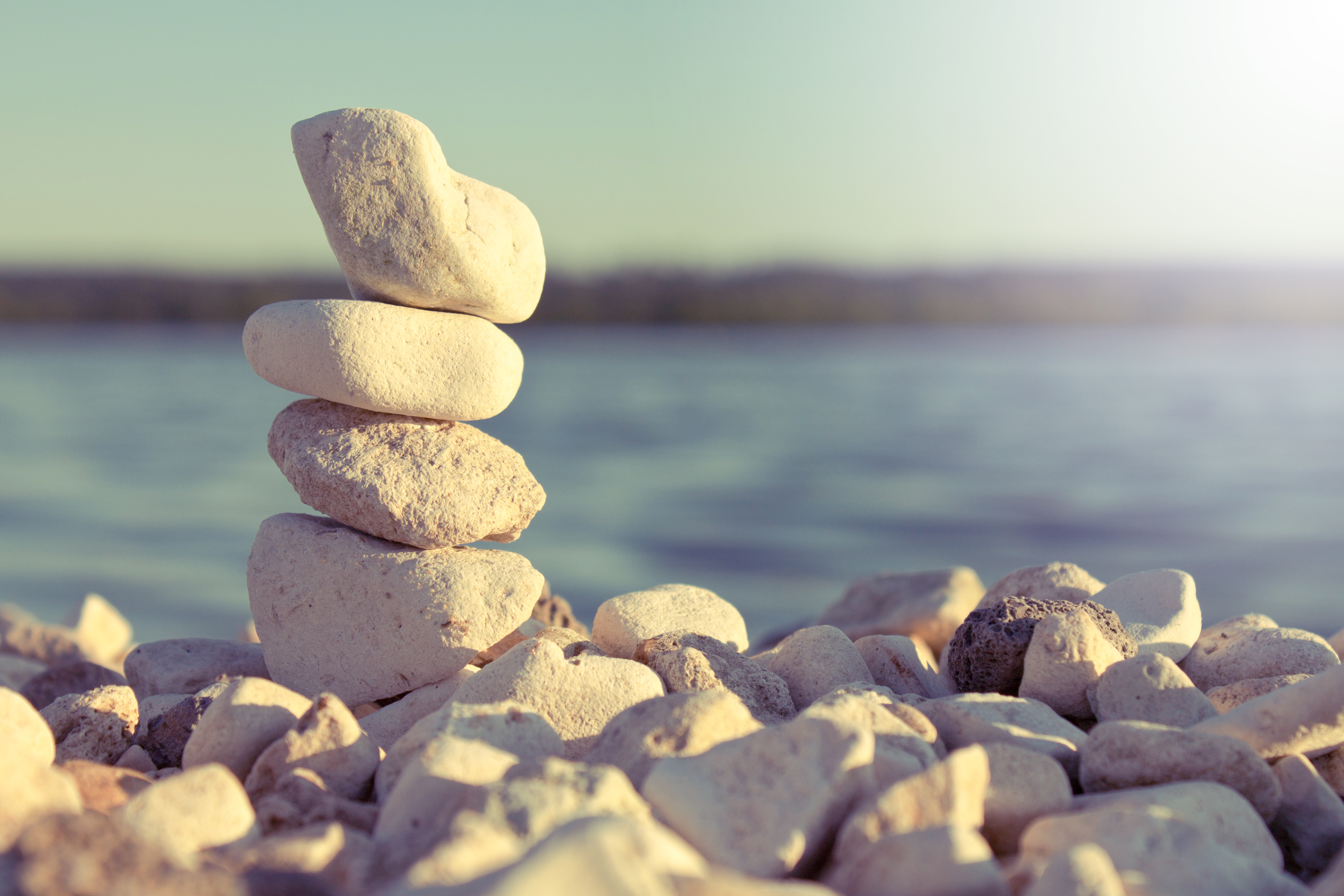 Stacked pebbles